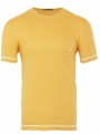 Чоловіча жовта в'язана бавовняна футболка