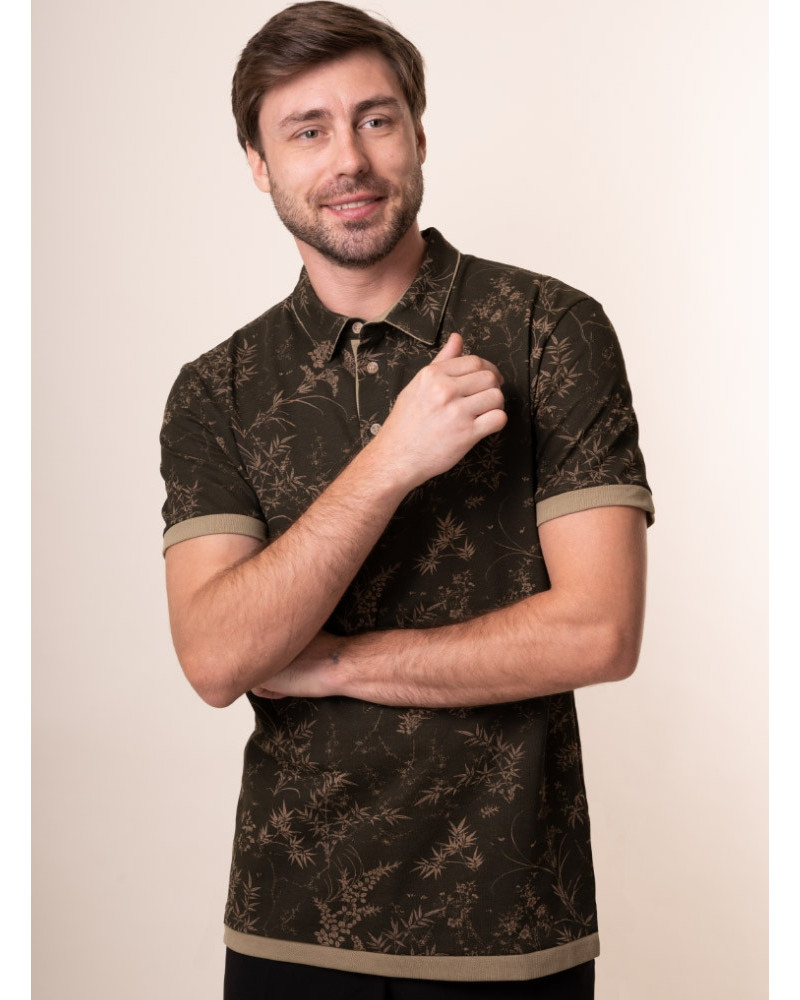 Men's khaki polo
