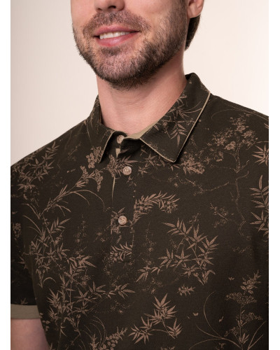Men's khaki polo
