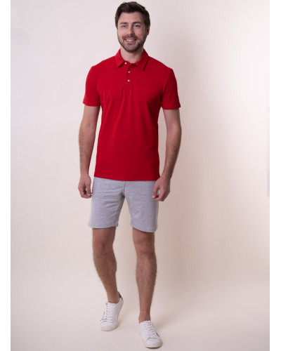 Men's red polo