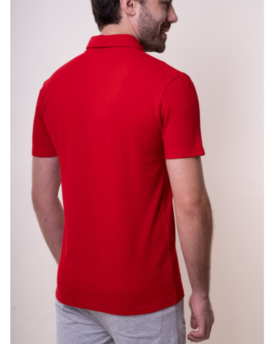 Men's red polo
