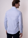 Classic blue cotton shirt in a pattern