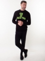 Men's black sweaters with inscription