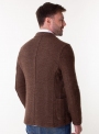 Пиджак трикотажный коричневый