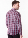 Casual Blue and White Cotton Checked Shirt
