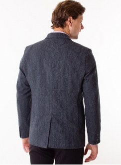 Пиджак темно-серый шерстяной