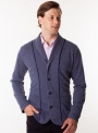 Jacket cotton knitted blue