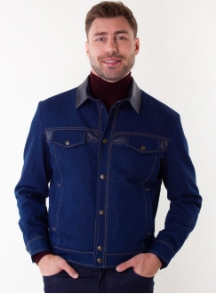 Куртка мужская джинсовая со вставками