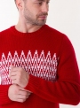 Knitted red sweater for men