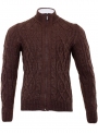 Men's knitted sweater with zippers