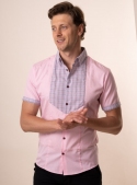 Pink accented shirt