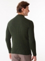 Чоловічий зелений светр у резинку