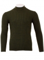 Men's green sweater in rib knit