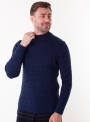 Чоловічий темно-синій светр у резинку