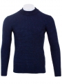 Men's navy sweater in rib knit.