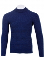 Чоловічий синьо-чорний светр у резинку