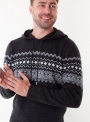 Чоловічий графітовий светр худі з орнаментом