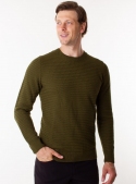 Men's olive wool sweater