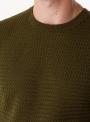 Men's olive wool sweater