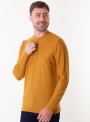 Men's mustard jumper in a fine knit