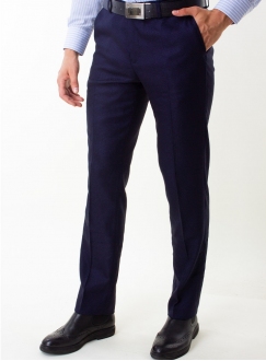 Men&#039;s navy check trousers
