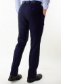Men's navy check trousers