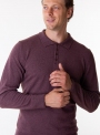 Men's brown cashmere polo in a fine knit