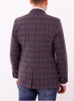 Men&#039;s cashmere grey check jacket