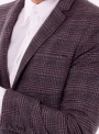 Men's cashmere grey check jacket