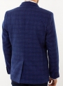 Men's cashmere blue check jacket