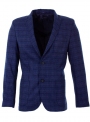 Men's cashmere blue check jacket