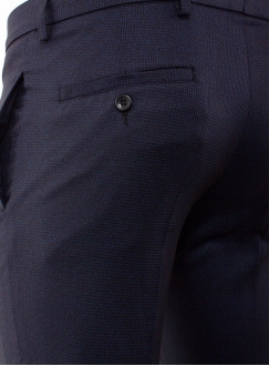 Men&#039;s navy check trousers