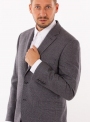 Пиджак серый с одной шлицей