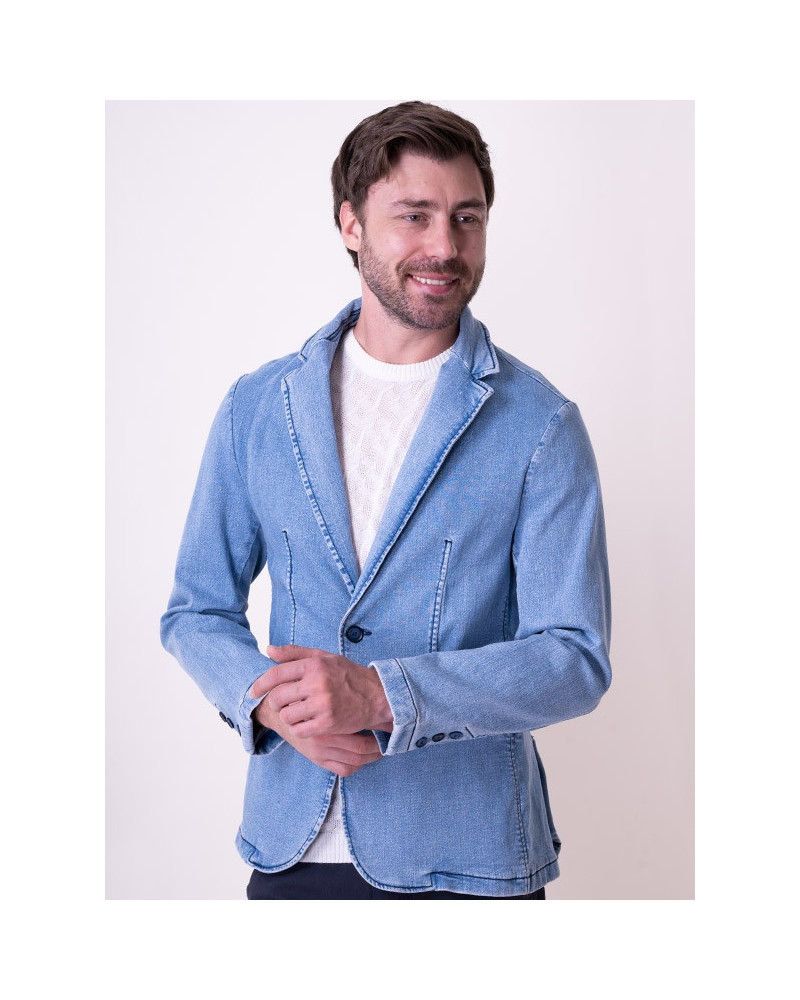 Denim jacket for men with inserts