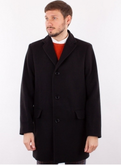 Чоловіче вовняне пальто чорного кольору