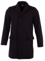 Мужское шерстяное пальто черного цвета