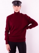 Women's rollneck sweater of dense knit