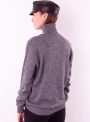 Женский серый меланж свитер гольф плотной вязки