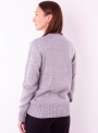 Жіночий сірий меланж светр грубої в'язки