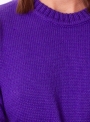 Женский фиолетовый свитер крупной вязки