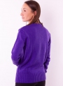 Женский фиолетовый свитер крупной вязки
