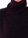Жіночий чорний светр грубої в'язки