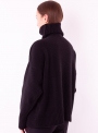 Женский черный свитер крупной вязки