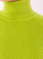 Женский салатовый свитер гольф тонкой вязки