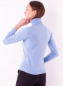 Жіночий светр гольф Мілано блакитного кольору тонкої в'язки