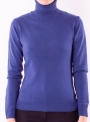 Женский свитер гольф Милано джинсового цвета тонкой вязки