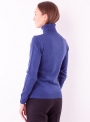 Жіночий светр гольф Мілано джинсового кольору тонкої в'язки