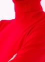 Жіночий светр гольф Мілано червоного кольору тонкої в'язки