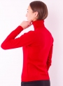 Жіночий светр гольф Мілано червоного кольору тонкої в'язки