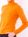 Женский свитер гольф Милано оранжевого цвета тонкой вязки